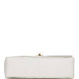 Vintage Chanel Medium Diana Flap Bag White Lambskin Gold Hardware