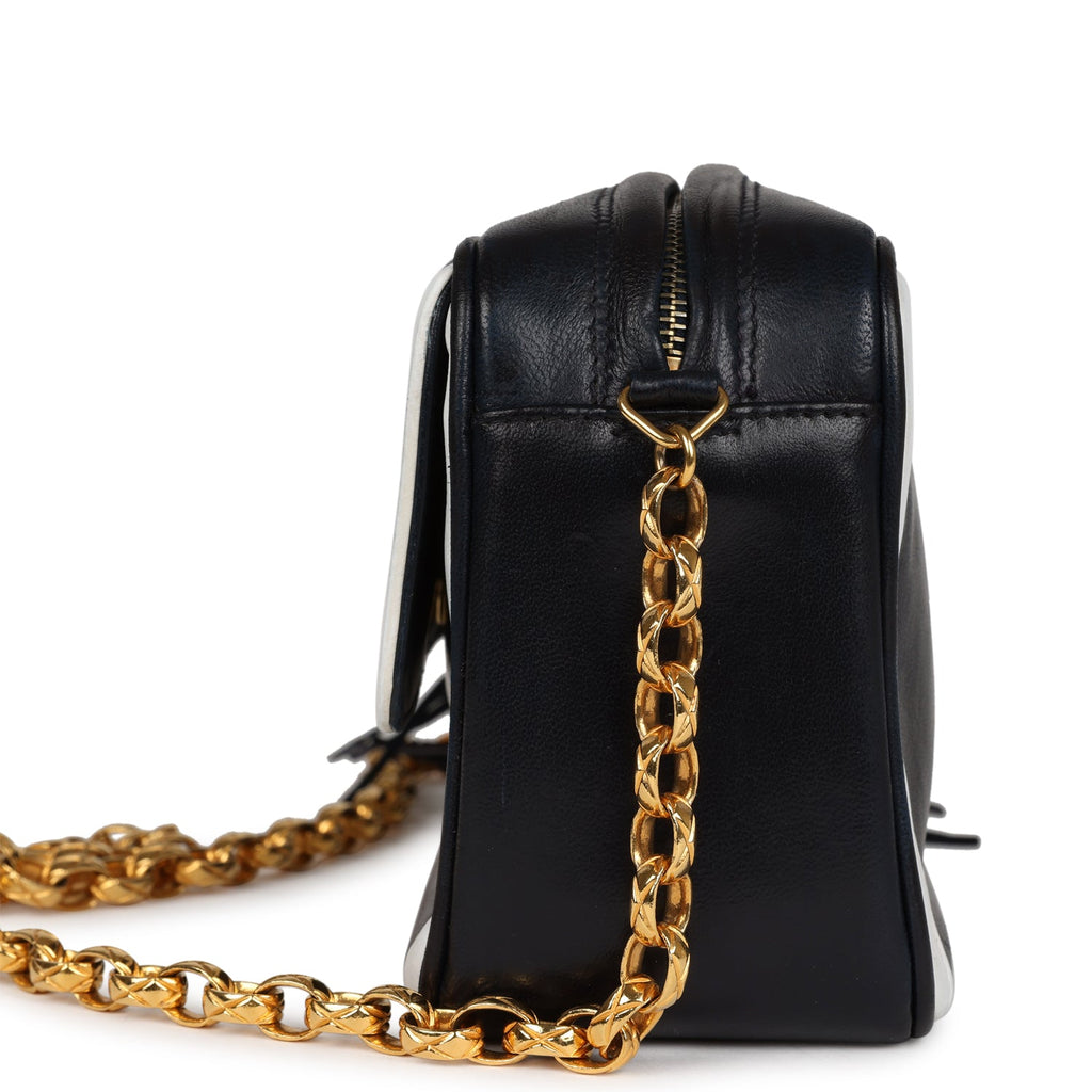 Vintage CHANEL Turn-lock Fringe Bijoux Chain Bag Black