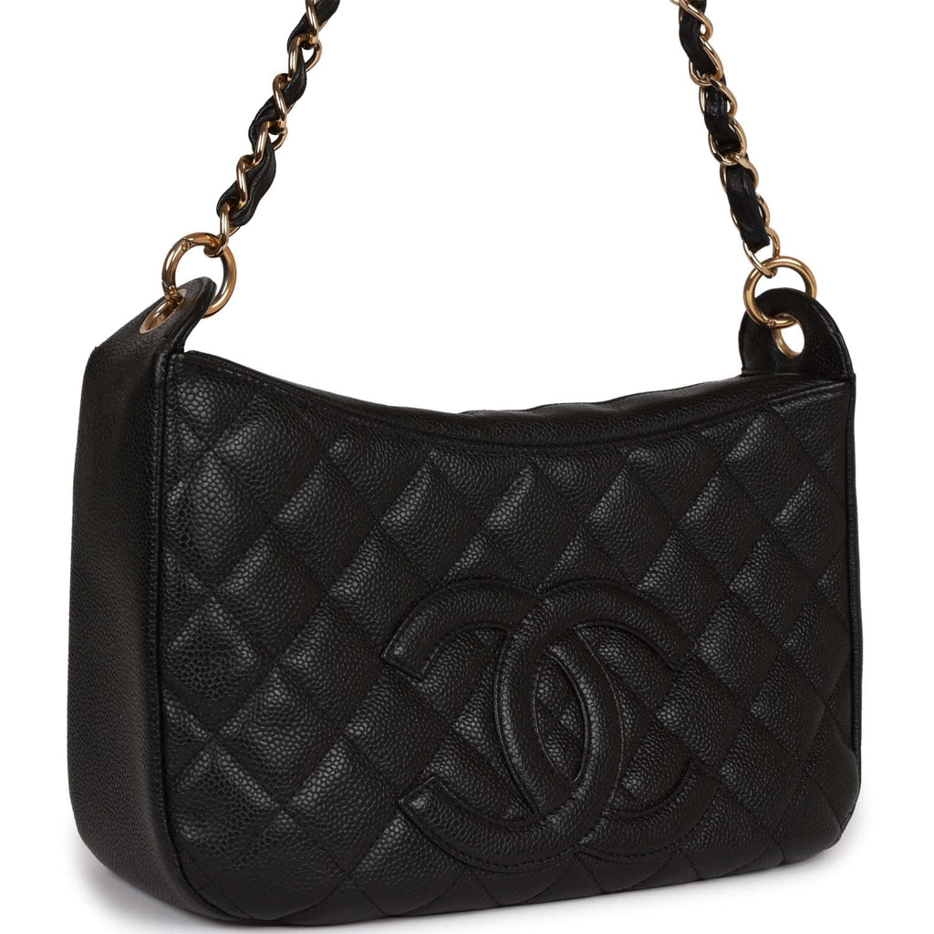 Chanel Timeless CC Chain Shoulder Bag Quilted Caviar Small