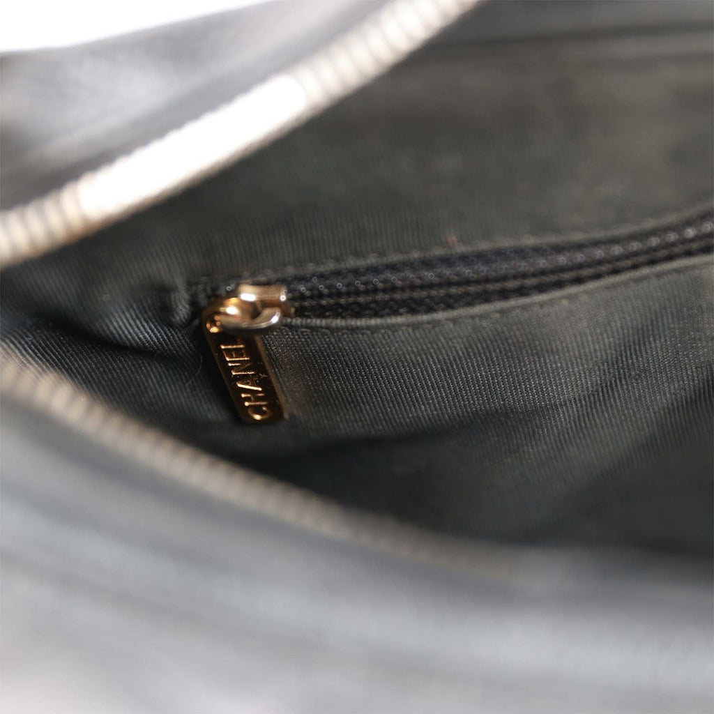 CHANEL CC Logo Caviar Black / Gold Maxi Single Flap Shoulder Bag Made In  Italy