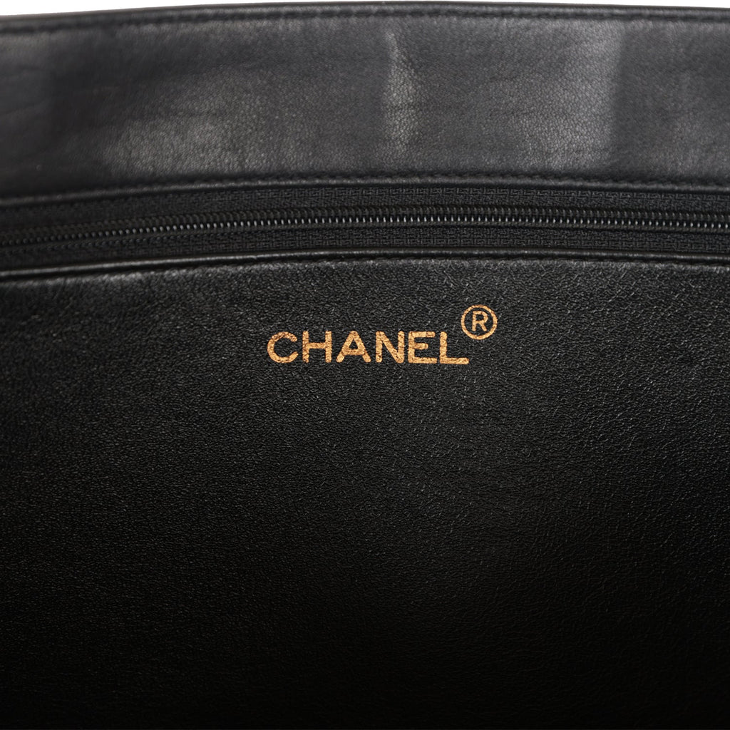 CHANEL CC Metallic Shoulder Chain Tote Bag Leather Metallic gold