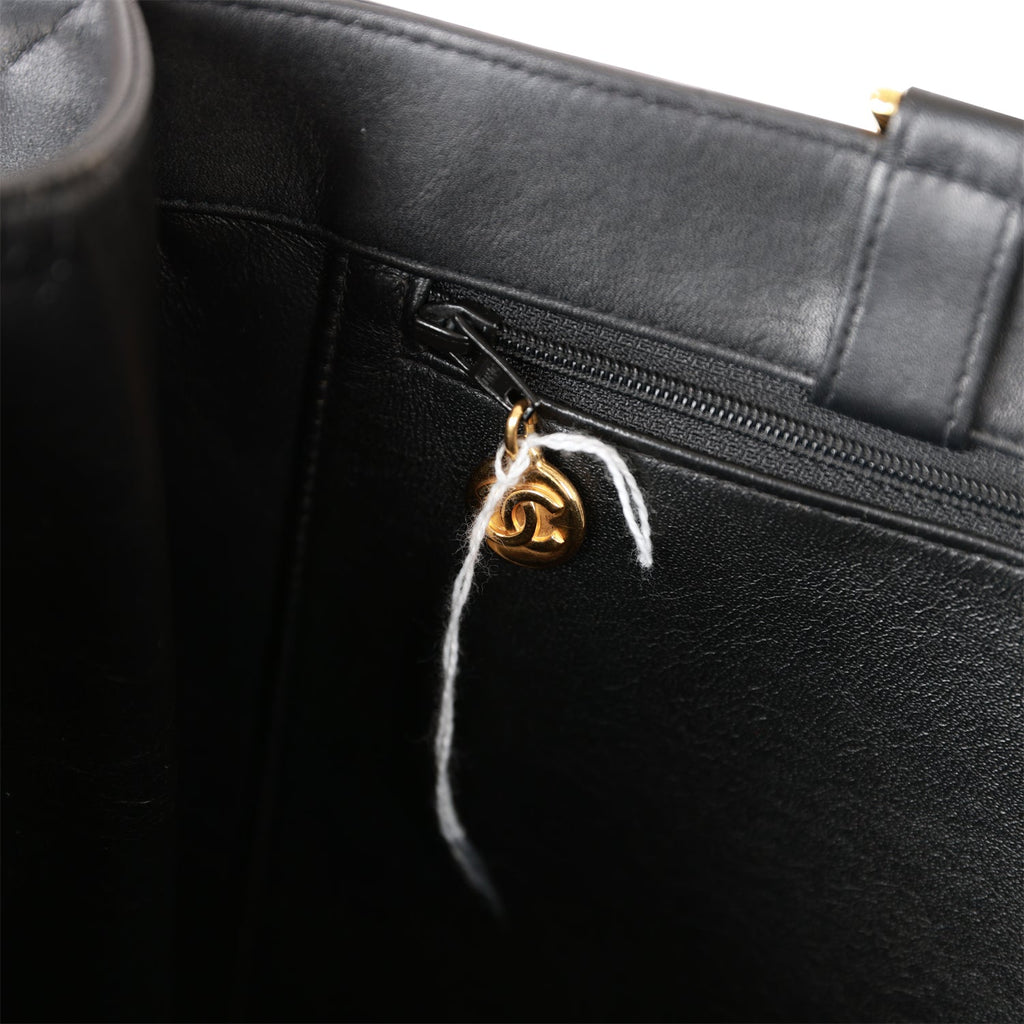 Chanel Shoulder Bag Black Lambskin Gold