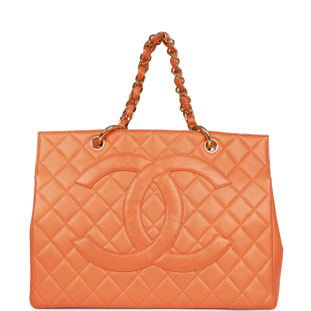 Vintage Chanel Grand CC Timeless Tote Bag Orange Caviar Gold Hardware –  Madison Avenue Couture