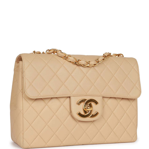 Elegance Redefined: Chanel Lambskin Quilted Maxi Flap Bag