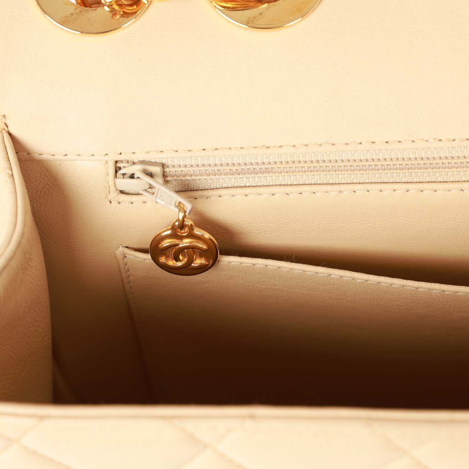 LOU CAMERA 23 BEIGE LAMBSKIN GOLD HARDWARE main image 1