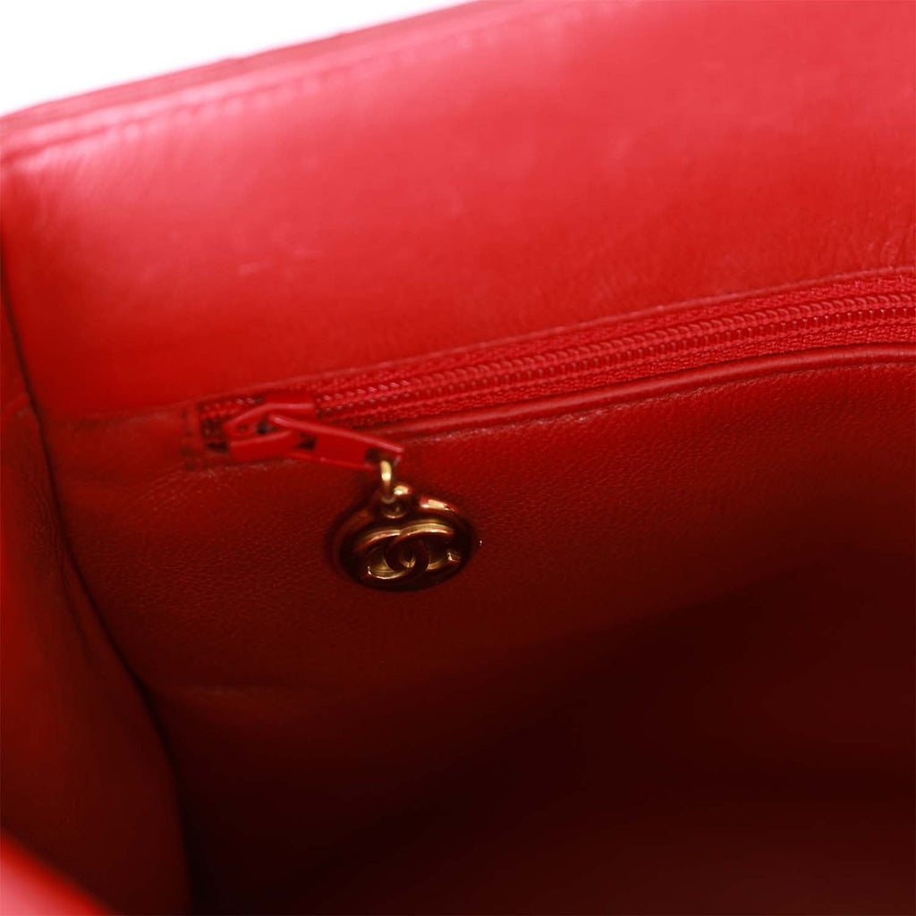 chanel red shoulder bag