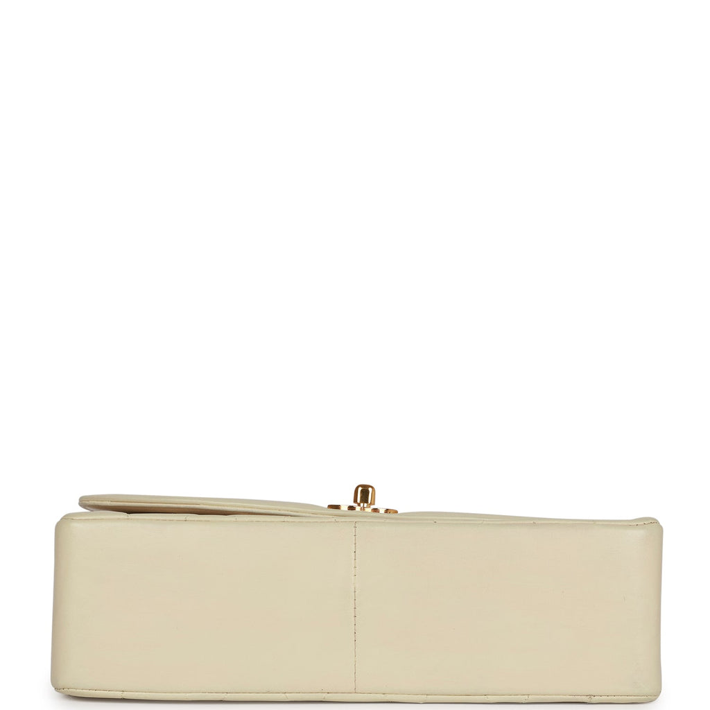 Vintage Chanel Medium Diana Flap Bag Ivory Lambskin Gold Hardware
