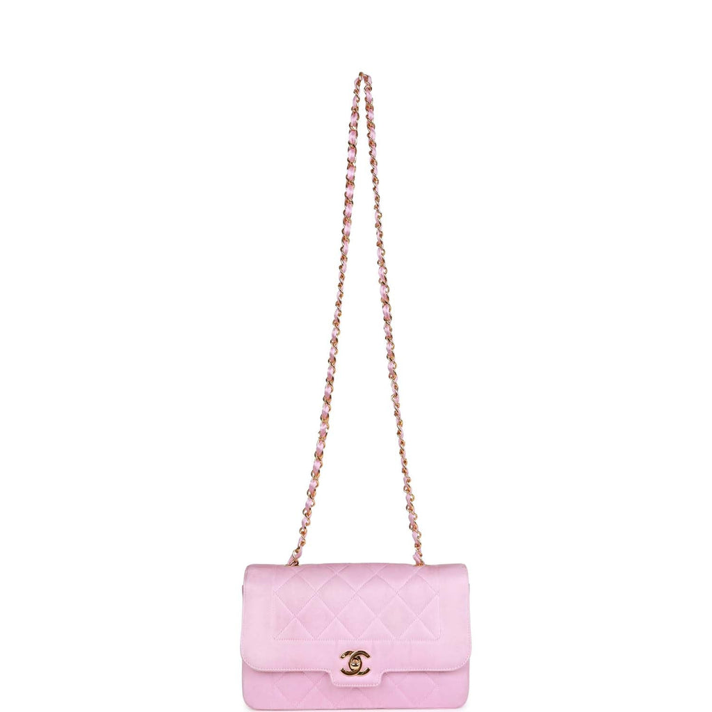 Vintage Chanel Small Flap Bag Pink Satin Gold Hardware – Madison Avenue  Couture