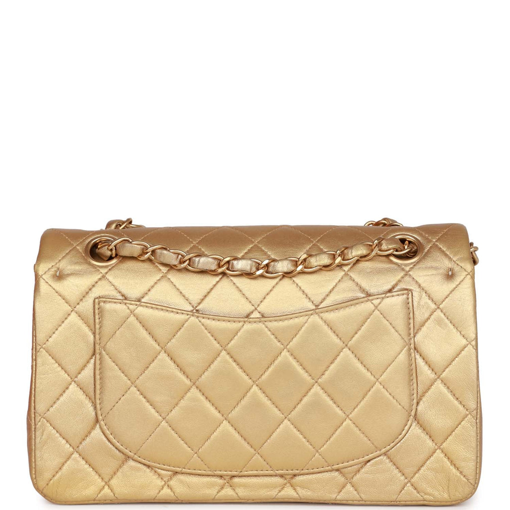Chanel Metallic Gold Crinkle Quilted Leather Classic Medium Double Flap  Gold Hardware, 2006 Available For Immediate Sale At Sotheby's