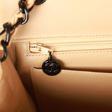 Vintage Chanel Jumbo Single Flap Bag Caramel Lambskin Black Hardware