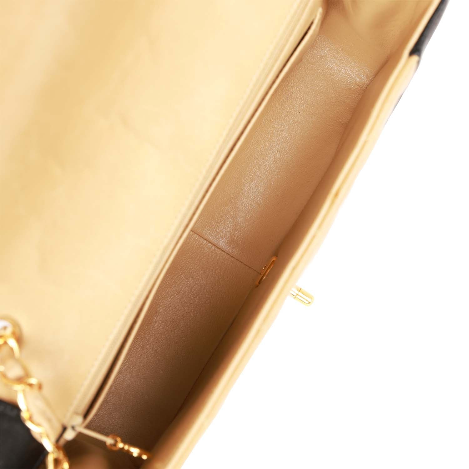 ENVELOPE CHAIN BAG 22 IN SEPIA TAN LAMBSKIN GOLD HARDWARE