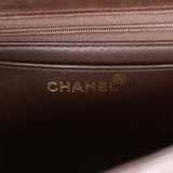 Vintage Chanel Kelly Parent and Child Flap Bag Set Brown Lambskin Gold Hardware