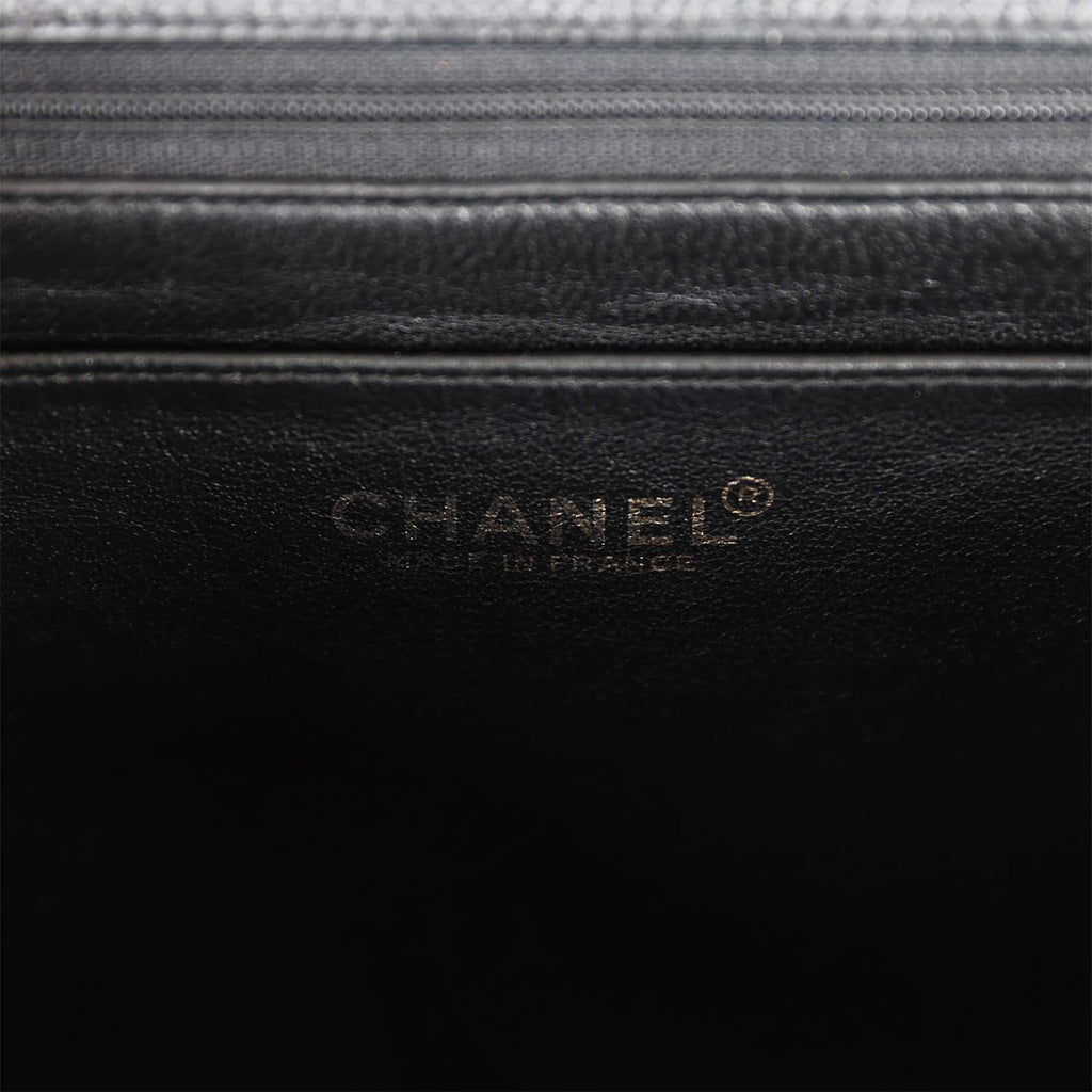 Chanel Flap Box Vintage 1997 Classic Single Rare Black Caviar Leather –  House of Carver