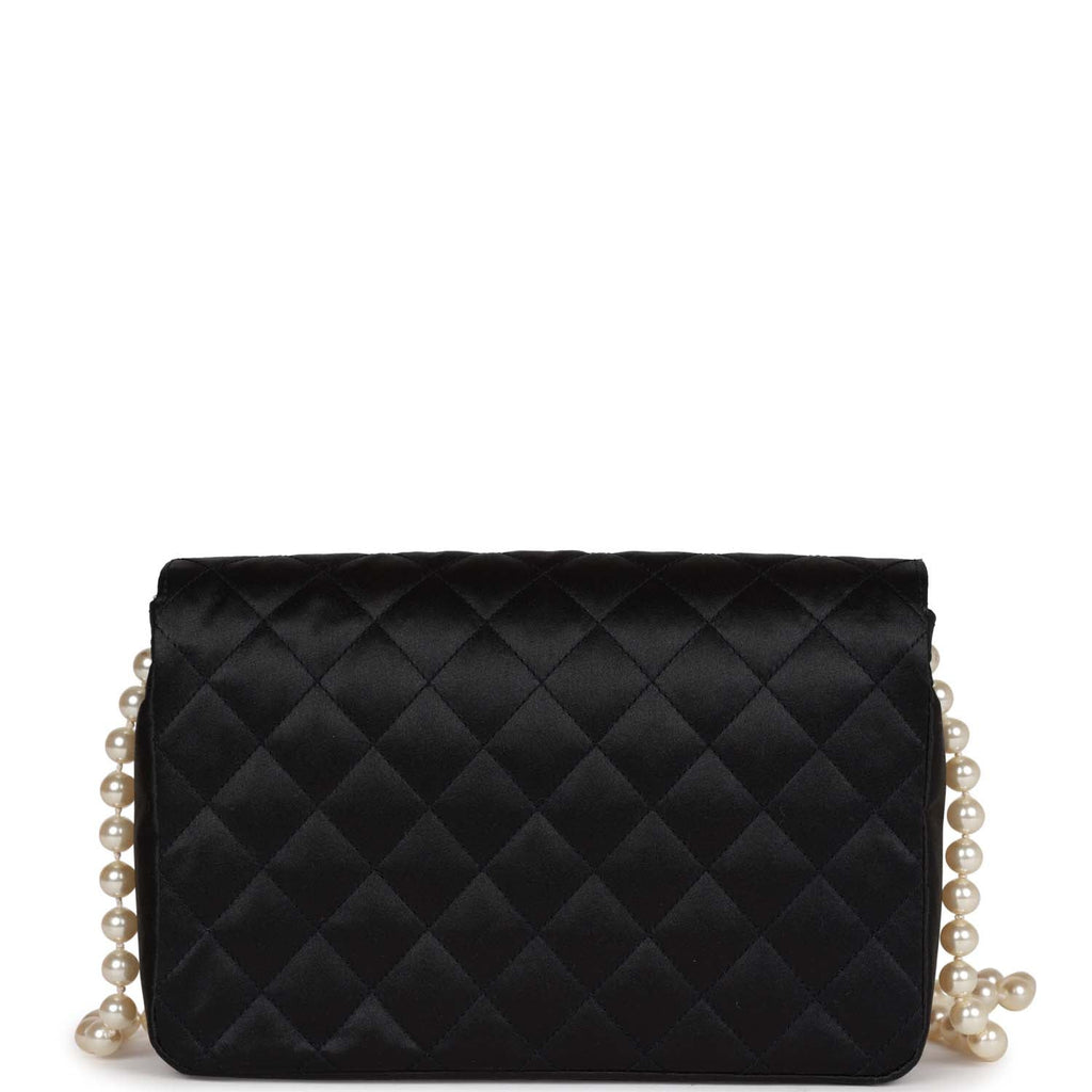 CHANEL VINTAGE GRIPOIX STONE BLACK SUEDE MINI FLAP SHOULDER BAG