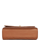 Vintage Chanel Flap Bag Bronze Diagonal Quilted Calfskin Gold Hardware
