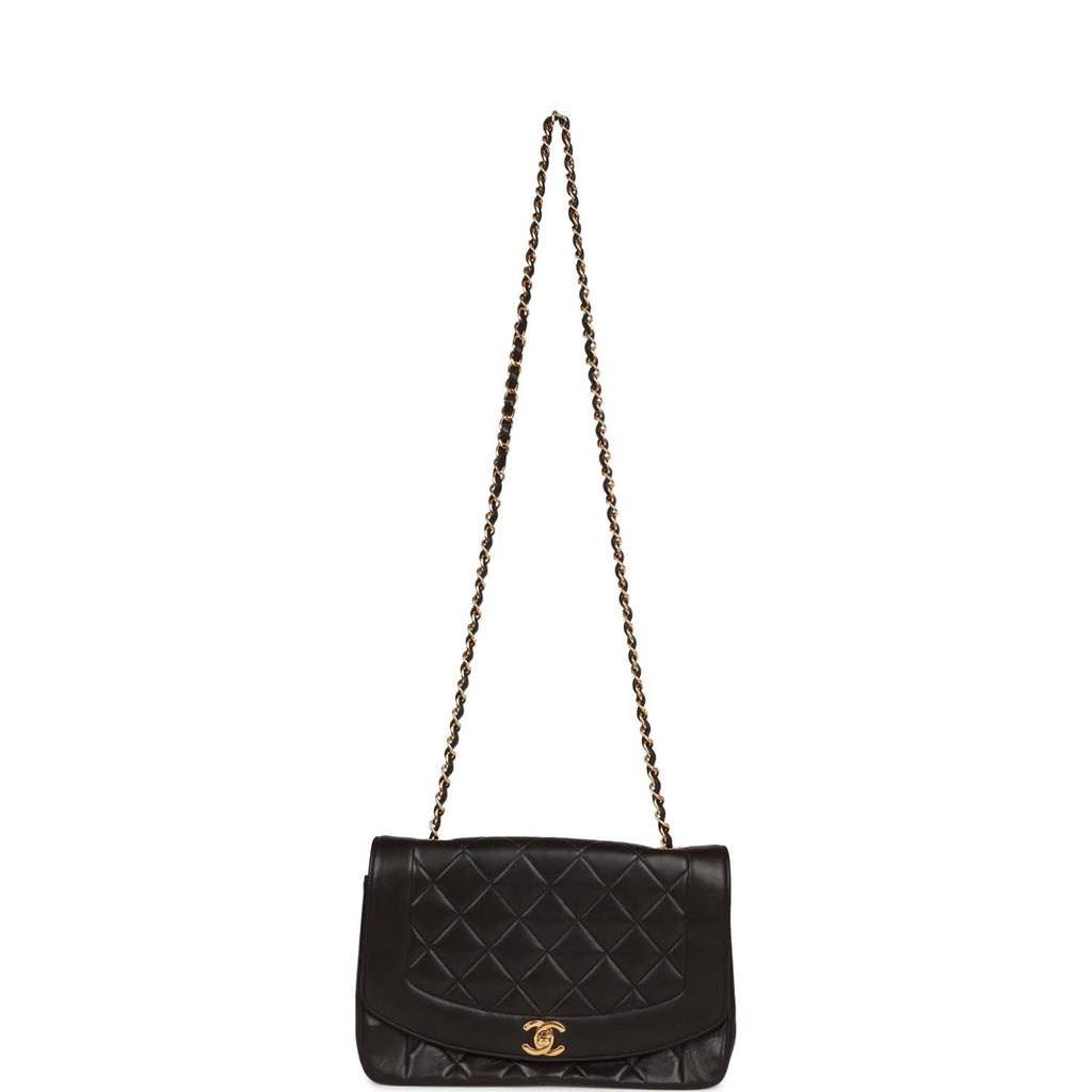 Vintage Chanel Medium Diana Flap Bag Black Lambskin Gold Hardware Pay 2 for  CC