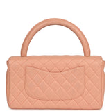 Vintage Chanel Kelly Parent and Child Flap Bag Set Pink Lambskin Gold Hardware