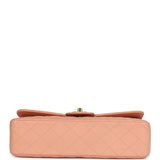 Vintage Chanel Kelly Parent and Child Flap Bag Set Pink Lambskin Gold Hardware