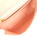 Vintage Chanel Kelly Parent and Child Flap Bag Set Pink Lambskin Gold Hardware