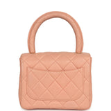 Vintage Chanel Kelly Parent and Child Flap Bag Set Pink Lambskin Gold Hardware