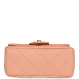 Vintage Chanel Kelly Parent and Child Flap Bag Set Pink Lambskin Gold Hardware