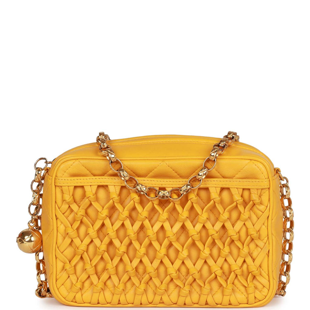 Vintage Chanel Medium Classic Double Flap Bag Yellow and Multicolor Fl –  Madison Avenue Couture