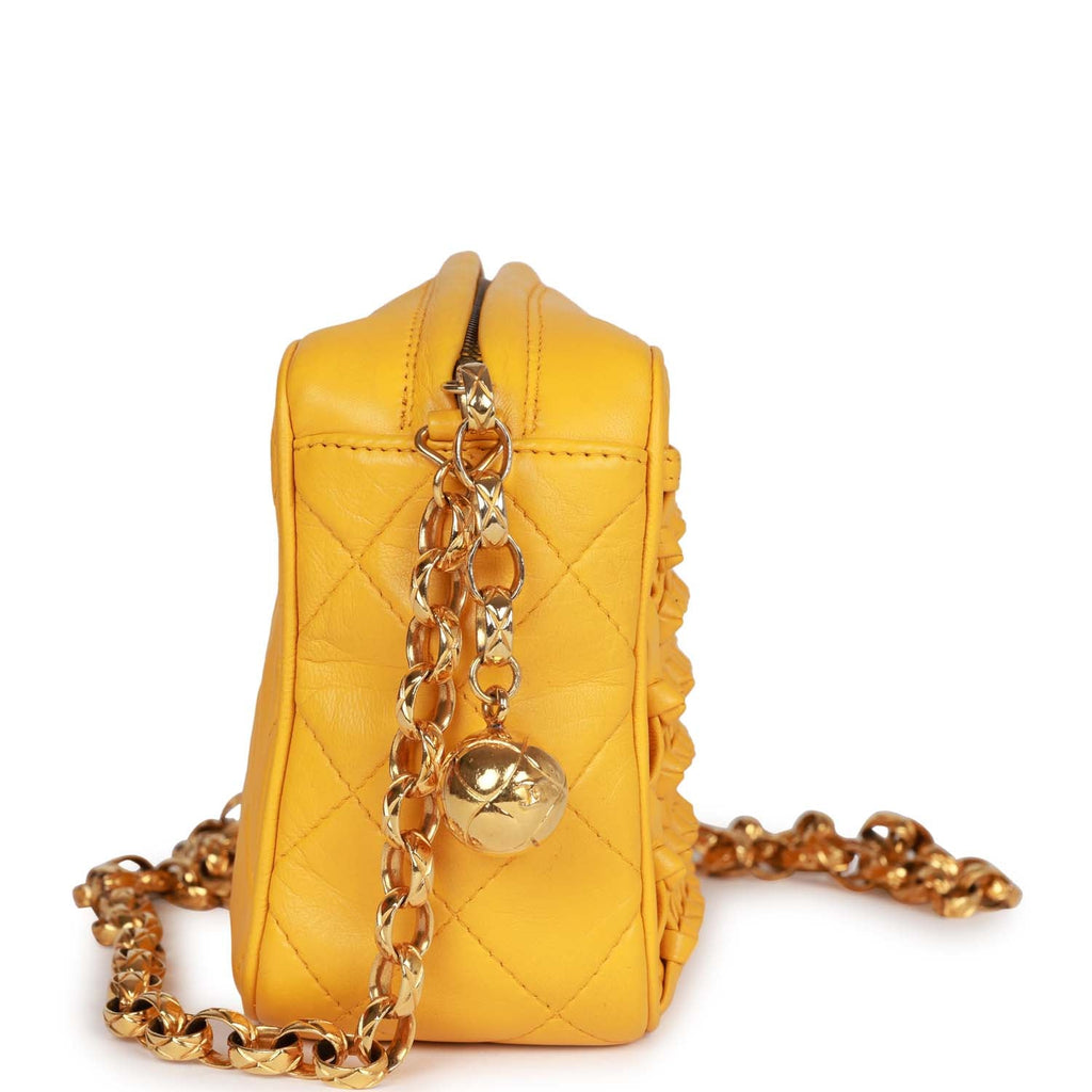 Vintage Chanel Flap Bag with Top Handle Black Lambskin Gold Hardware