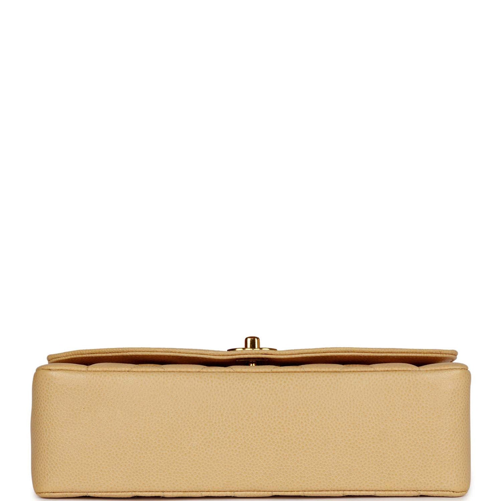 Chanel Vintage Chanel Beige Quilted Leather Clutch Bag