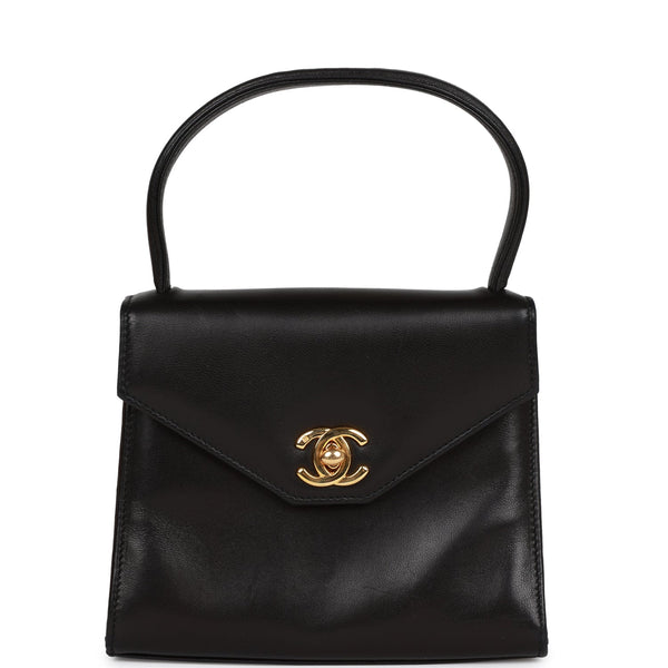 Vintage Chanel Wood Top Handle Bag Black Caviar Gold Hardware – Madison  Avenue Couture