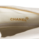 Vintage Chanel Camera Bag White Caviar Gold Hardware