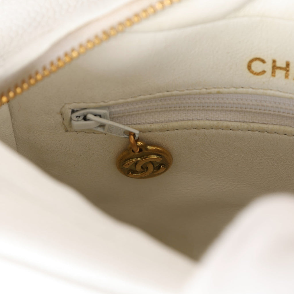 Vintage Chanel Camera Bag White Caviar Gold Hardware – Madison Avenue  Couture
