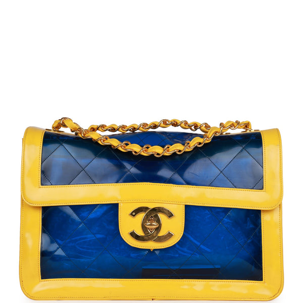 Chanel Blue Quilted Patent Leather Round 'CC' Bag Q6BJHX27BB000