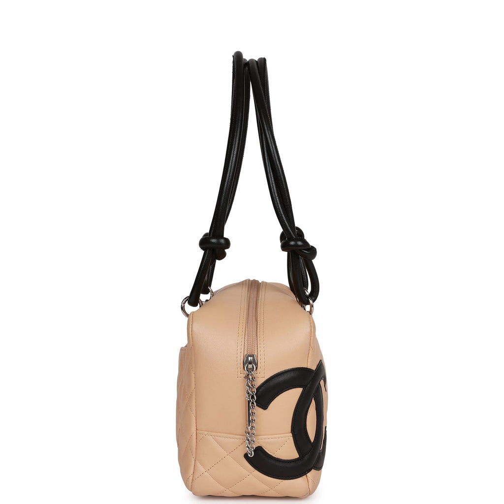 Chanel White Black Cambon Ligne Leather Shoulder Bag ○ Labellov
