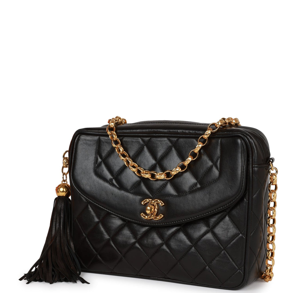 chanel black clutch purse small