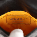 Vintage Chanel Cambon Messenger Crossbody Black and Grey Calfskin Silver Hardware
