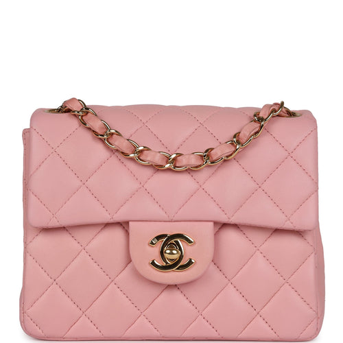 Chanel Sweetheart Crush Mini Rectangular Flap Bag Pink Caviar Antique Gold  Hardware