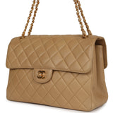 Chanel Clutch with Top Handle Beige Lambskin Antique Gold Hardware –  Madison Avenue Couture