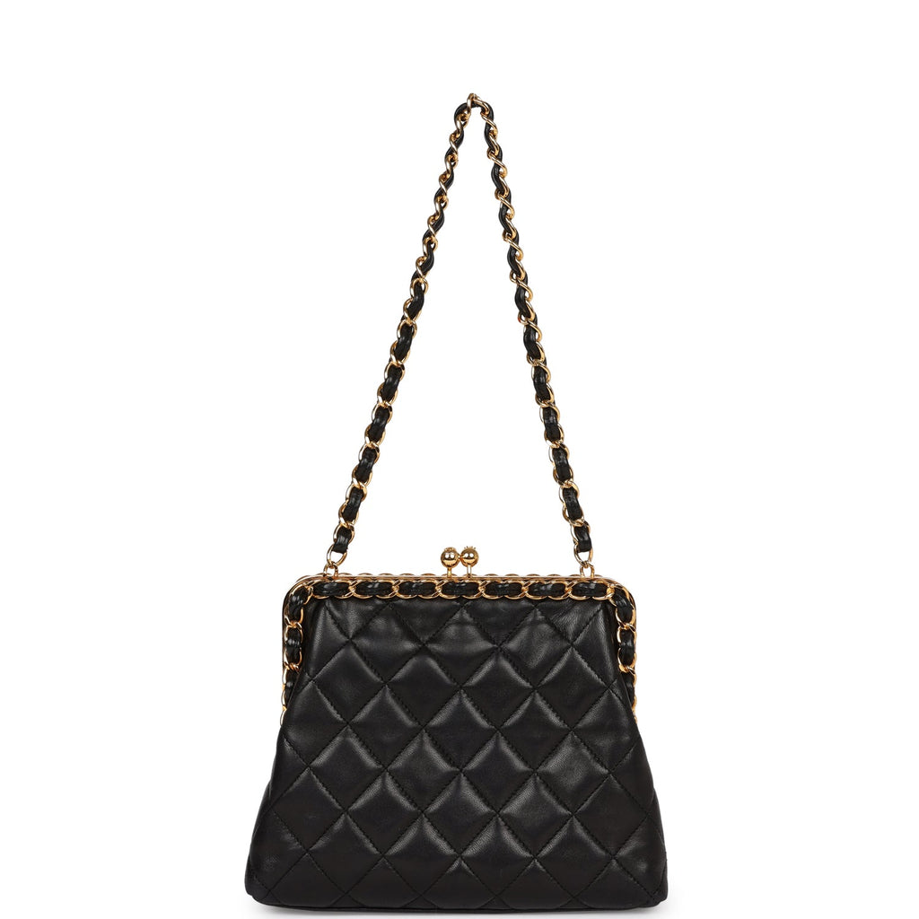 chanel quilted frame bag
