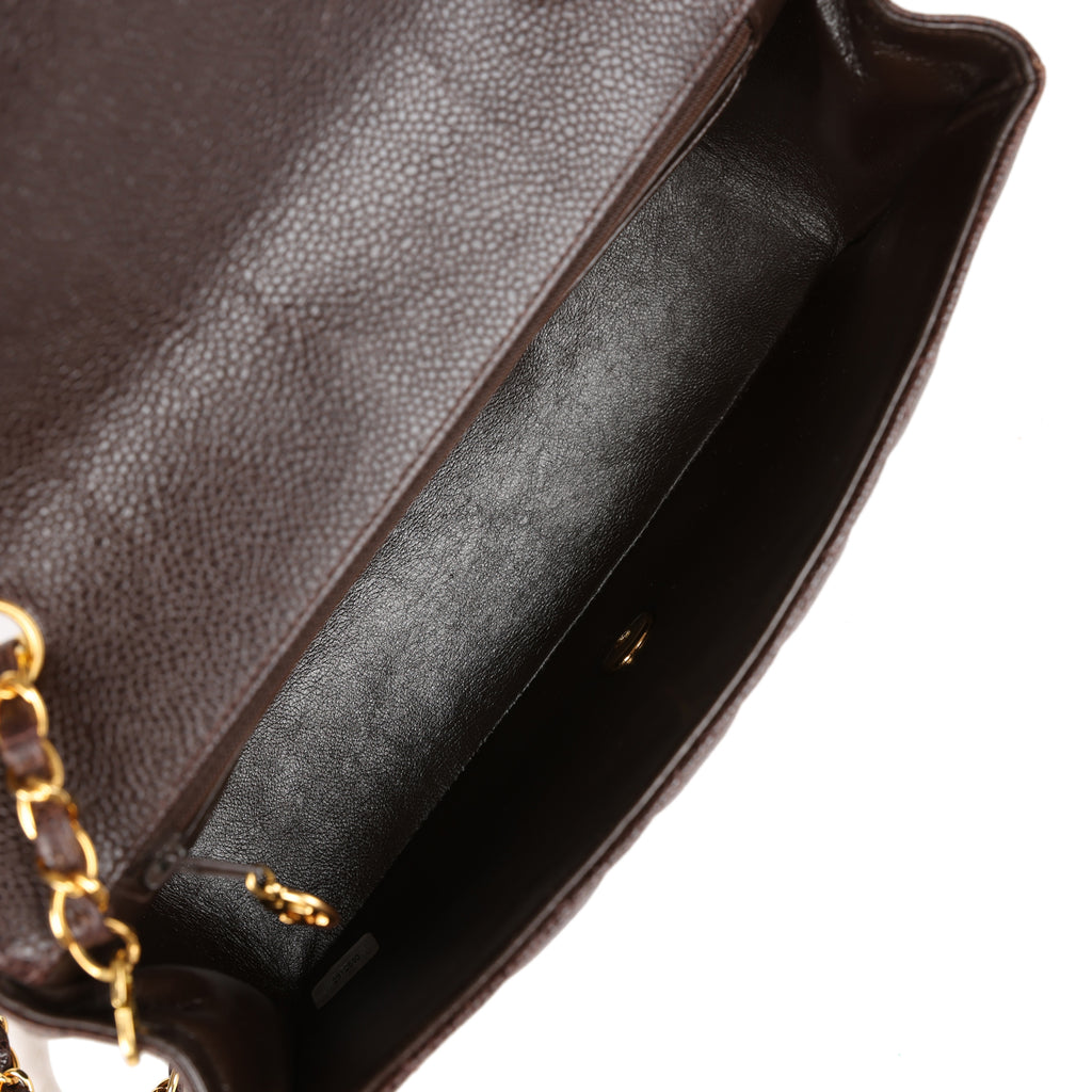 Vintage Chanel Medium Diana Flap Bag Beige Caviar Gold Hardware in