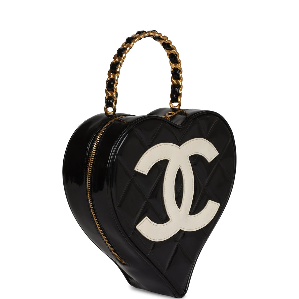 Chanel Patent Leather Heart Handbag