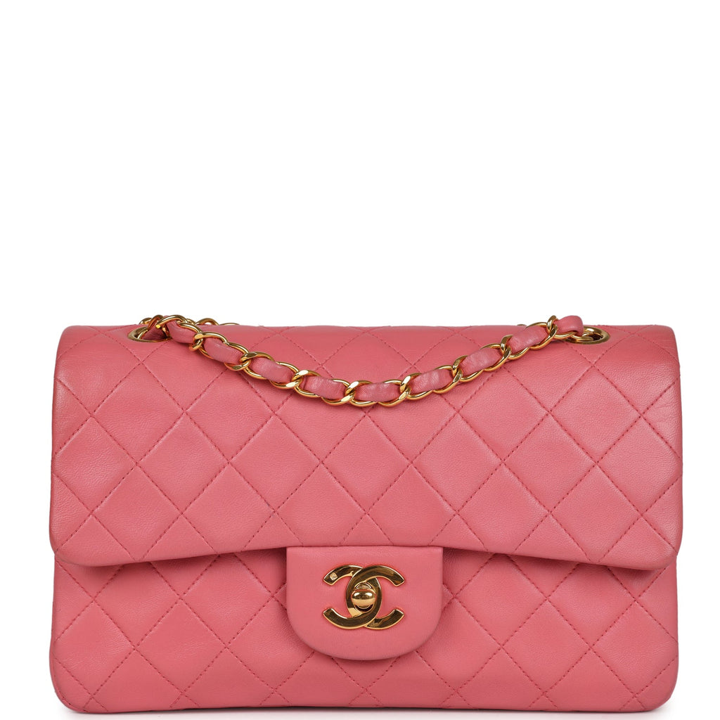 Vintage Chanel Small Classic Double Flap Bag Dark Pink Lambskin Gold H –  Madison Avenue Couture
