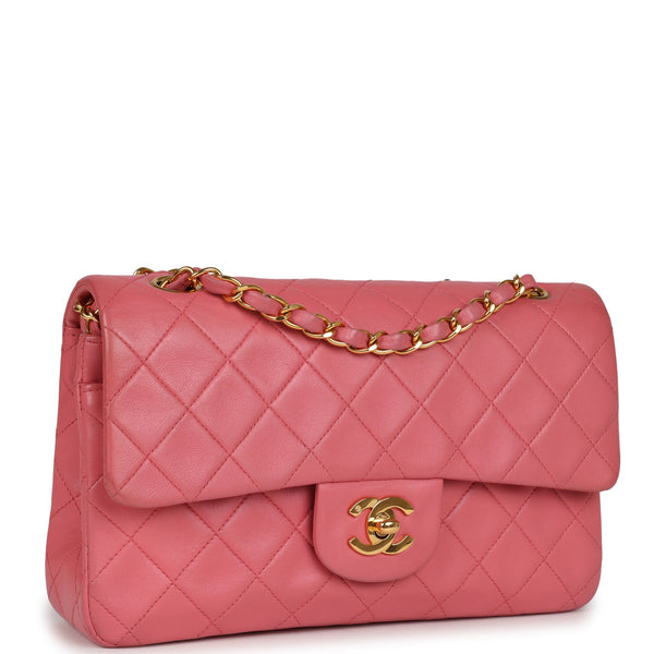 Vintage Chanel Small Classic Double Flap Bag Dark Pink Lambskin Gold H – Madison  Avenue Couture