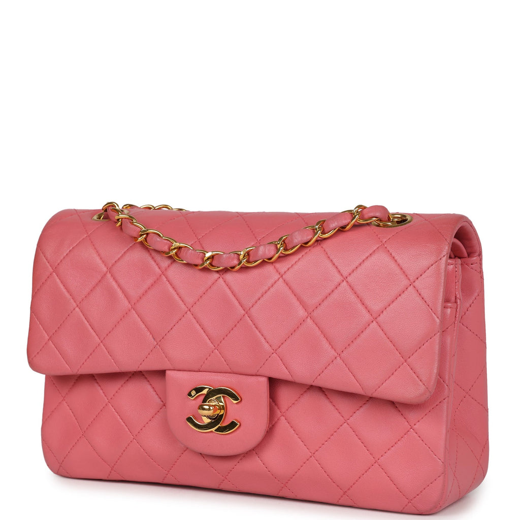 Chanel Classic Chanel Pink Suede Bag Vintage Chanel Small Classic