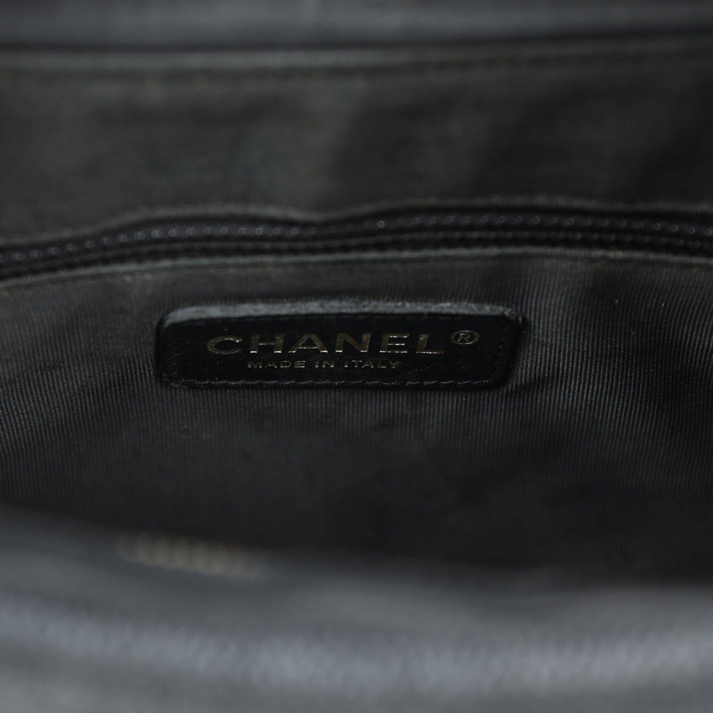 Vintage Chanel Timeless CC Hobo Bag Black Caviar Gold Hardware