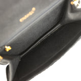 Vintage Chanel Small Flap Bag Black Sequin Gold Hardware