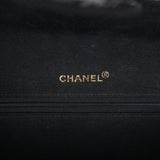 Vintage Chanel Small Flap Bag Black Sequin Gold Hardware