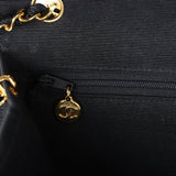 Vintage Chanel Small Flap Bag Black Sequin Gold Hardware
