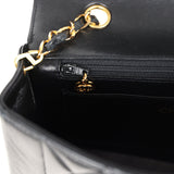 Vintage Chanel Small Diana Flap Bag Black Lambskin Gold Hardware