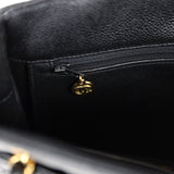 Vintage Chanel Medium CC Turnlock Tote Black Caviar Gold Hardware