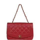 Vintage Chanel Medium Diana Flap Bag Red Caviar Gold Hardware - Deposit